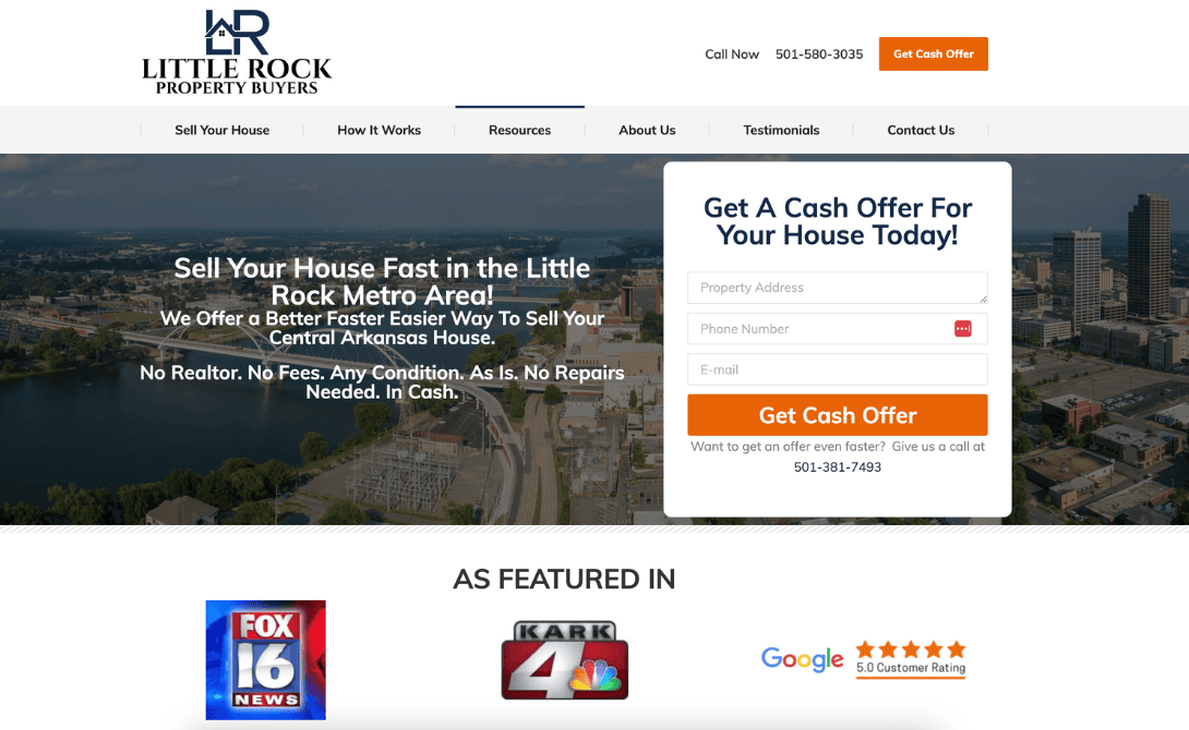 Little rock home page ss